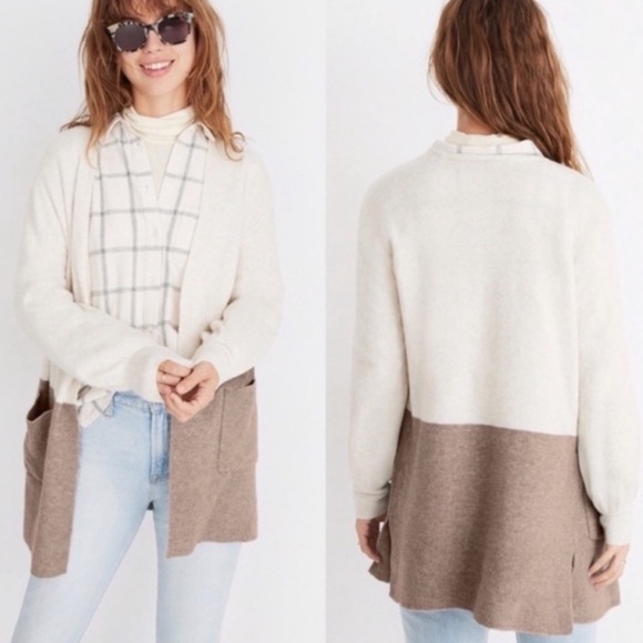 Madewell Sweaters - Madewell Kent Colorblock Cardigan Sweater in Coziest Yarn
